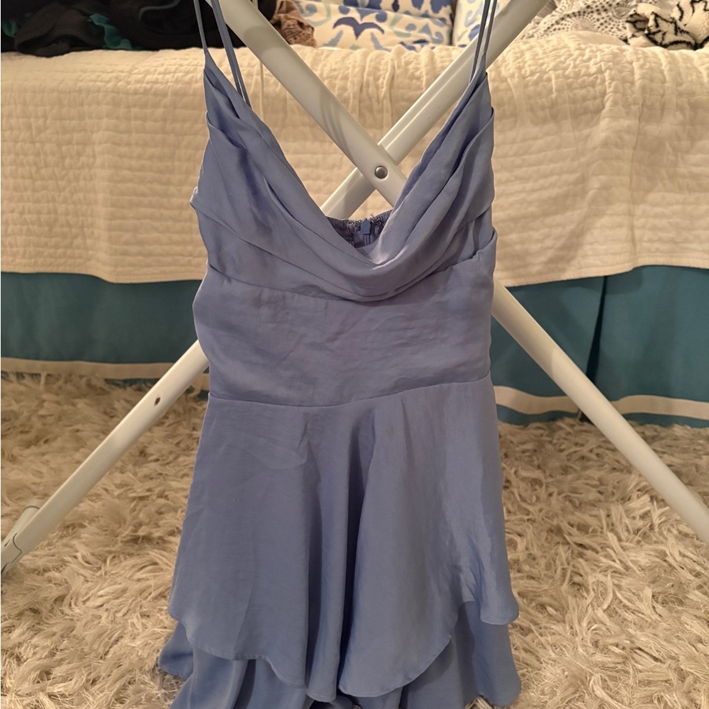 Vestique Light Blue Mini Dress